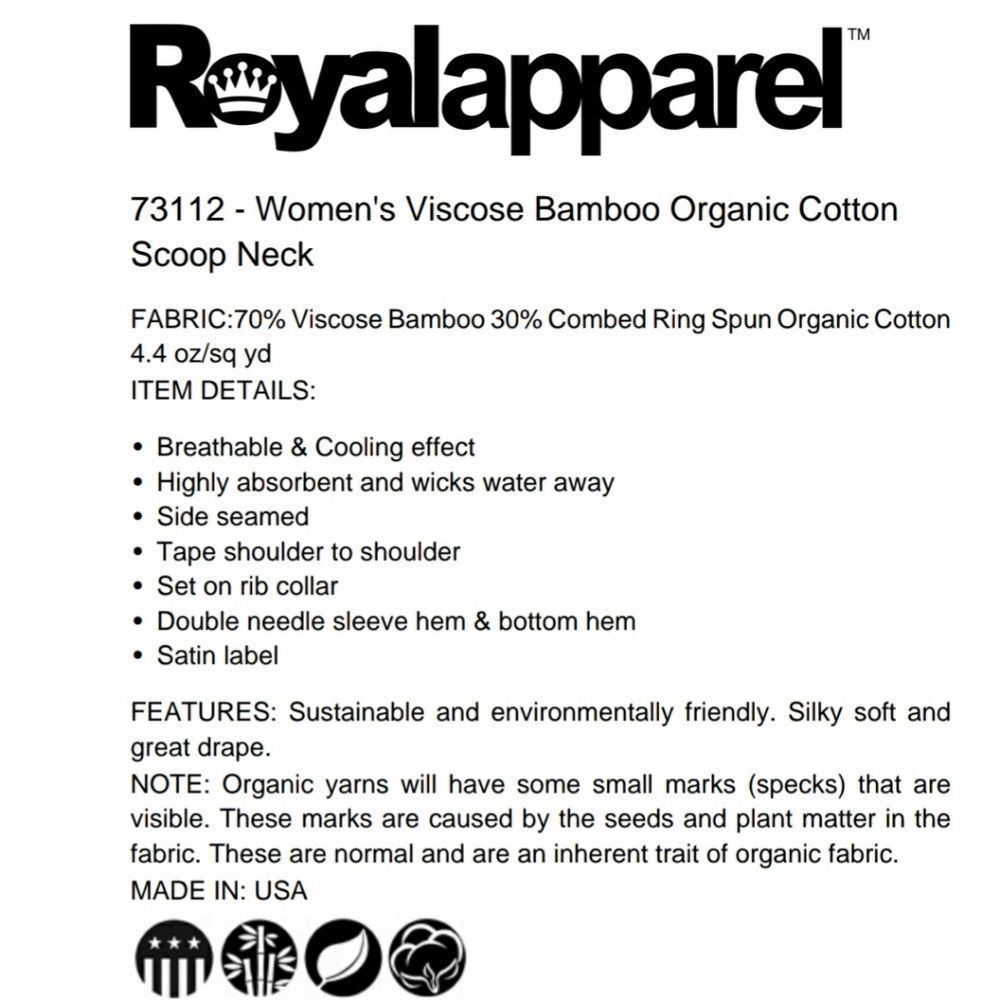 NEW Bamboo/ Organic Cotton Tee Nautilus Spiral White Scoop Neck T-Shirt M 5/$25  - Picture 9 of 9